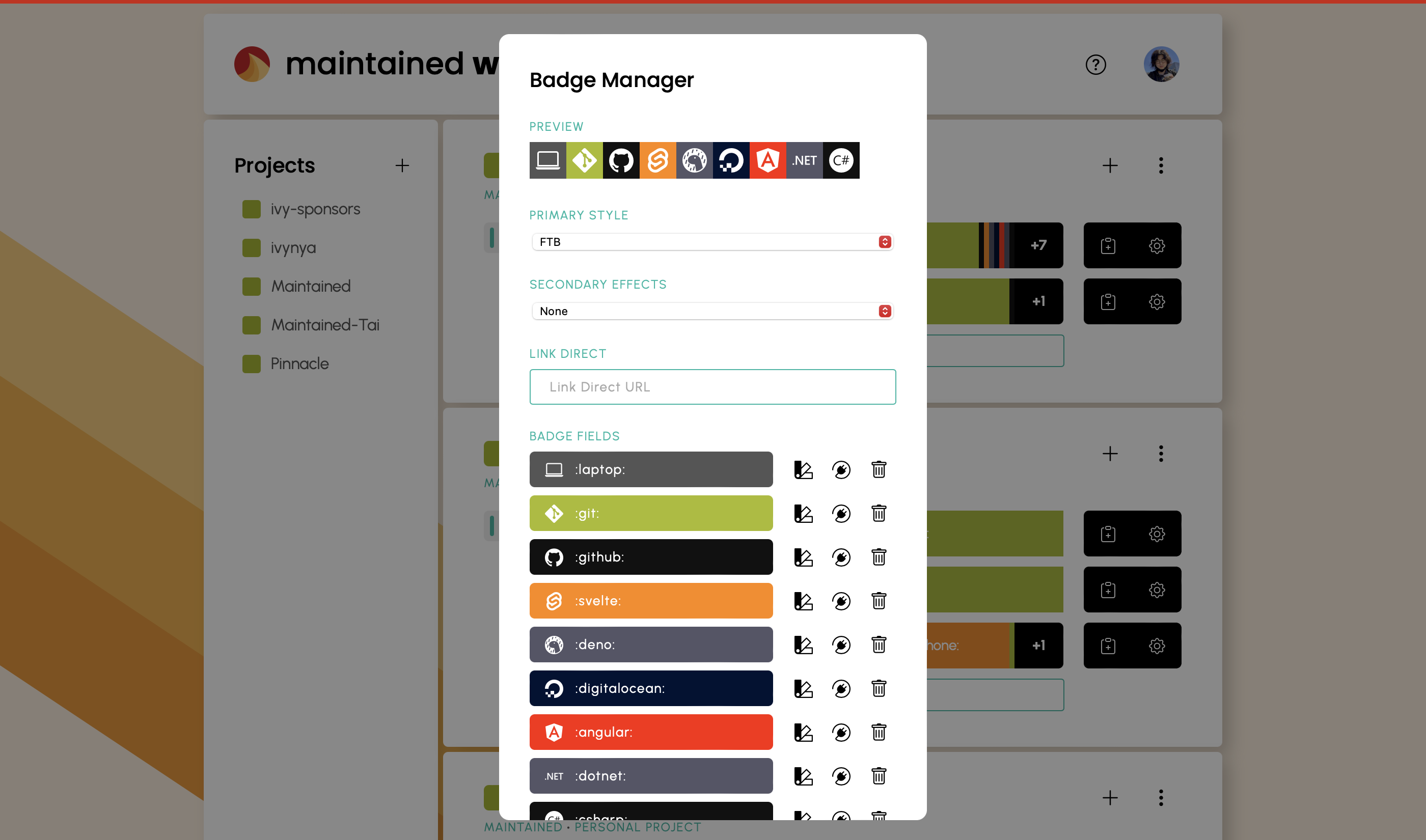 Maintained dashboard